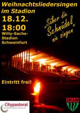 Das Willy-Sachs-Stadion erleuchtet ...